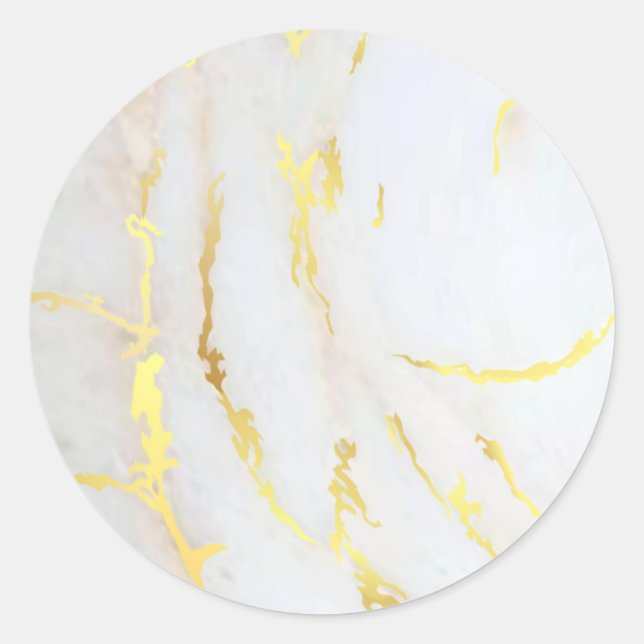 Adesivo Elegante Adicione Seu Texto Mármore Dourado Modelo (Frente)