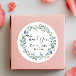 Adesivo Elegante Agradecimento de Casamento Personalizado