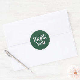 Adesivo Elegante Agradecimento Serif Deep Pine Decorativo