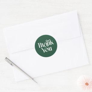 Adesivo Elegante Agradecimento Serif Deep Pine Decorativo