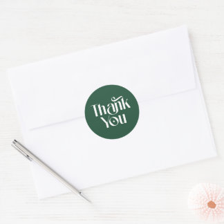 Adesivo Elegante Agradecimento Serif Deep Pine Decorativo