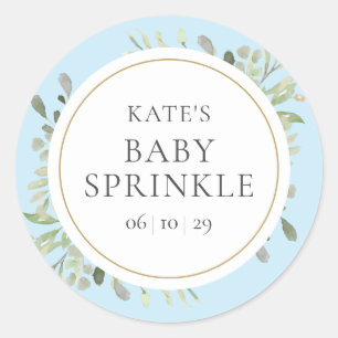 Adesivo Elegante Água de Sprinkle para Bebê Menino com Ver