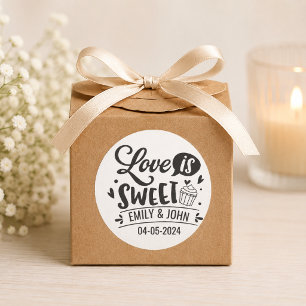 Adesivo Elegante Amor É Doce caligrafia Coração
