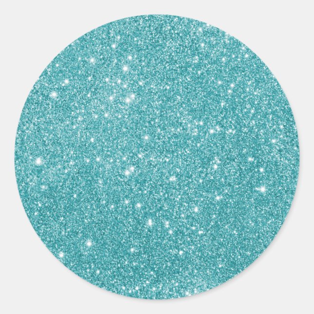 Adesivo Elegante Aqua Glitter (Frente)