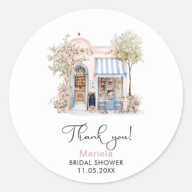 Adesivo Elegante Aquarela Ela Disse Oui Flores Rosa Noiva (Frente)