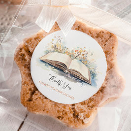 Adesivo Elegante Aquarela Um Novo Chá de fraldas De Capítu