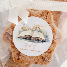 Adesivo Elegante Aquarela Um Novo Chá de fraldas De Capítu