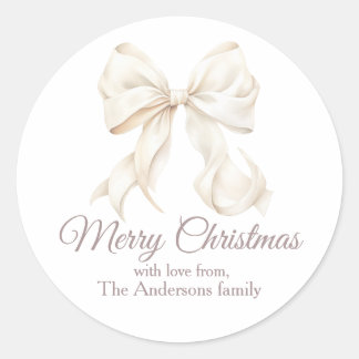 Adesivo Elegante Arco Branco Feliz Natal 