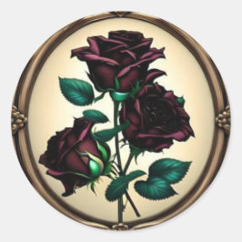 Adesivo Elegante Art Nouveau Black Rosa