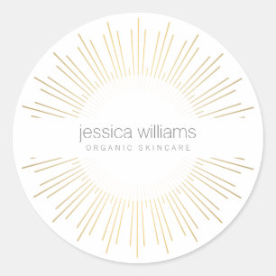 Adesivo Elegante Beauty Dourada Sunburst