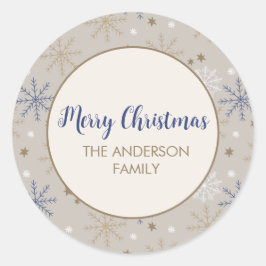 Adesivo Elegante Beige Padrão do Floco de Neve