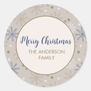 Adesivo Elegante Beige Padrão do Floco de Neve