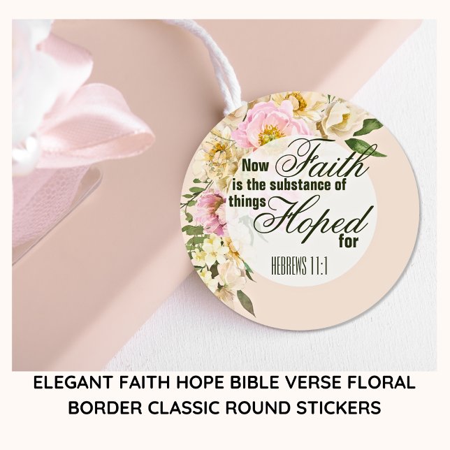 Adesivo Elegante BIBLÍBLICO FÉ ESPERANÇA Versículo Bíblico (Criador carregado)