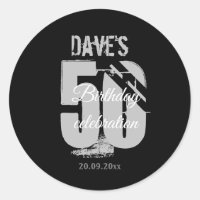 Elegante Black 50th Any Age Birthday