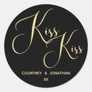 Adesivo Elegante Black Dourado Say com nome personalizável