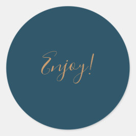 Adesivo Elegante Blue Background Aproveite Sticker