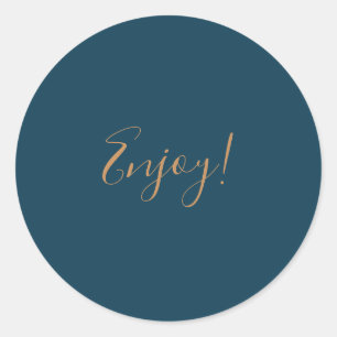 Adesivo Elegante Blue Background Aproveite Sticker