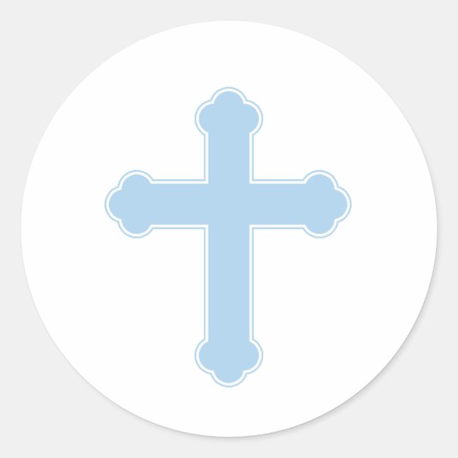Adesivo Elegante Blue Cross Ornament (Frente)