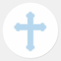 Elegante Blue Cross Ornament