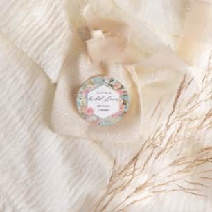 Adesivo elegante blush bohemian floral Classe Chá de pane