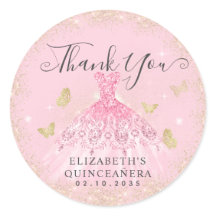 Elegante Blush Dourado, palha, Quinceañera Obrigad