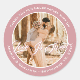 Adesivo Elegante Blush Pink Love É Foto De Casamento Bonit
