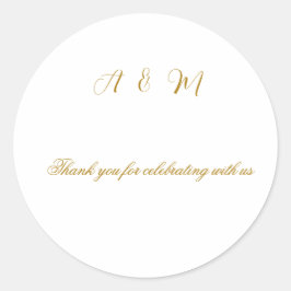 Adesivo Elegante Boho Dourado Falso Clássico de Casamento 