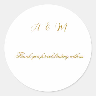 Adesivo Elegante Boho Dourado Falso Clássico de Casamento