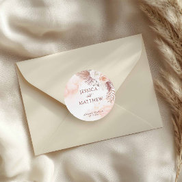 Adesivo Elegante Boho Estilo Rosa Rosa Rosa Floral Boho