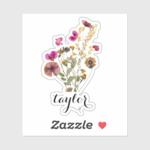Adesivo Elegante Boho Floral Wildflower Sticker