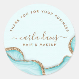 Adesivo Elegante Brilho Dourado Azul Mármore Ágata Moderno