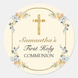 Adesivo Elegante Buttercreme Floral 1rua Santa Comunhão