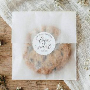 Adesivo Elegante Caligrafia Amor é Doce Casamento