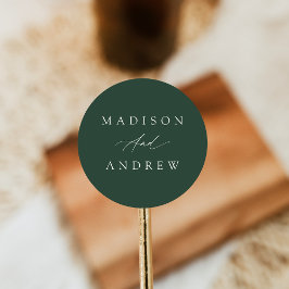 Adesivo Elegante Caligrafia Casamento Verde
