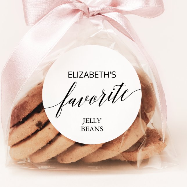 Adesivo Elegante Caligrafia Negra, Seu Favorito (Criador carregado)