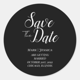 Adesivo Elegante Cartão de Agradecimento Save The Date