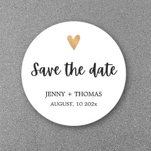 Adesivo Elegante cartão de Save the date de casamento limp
