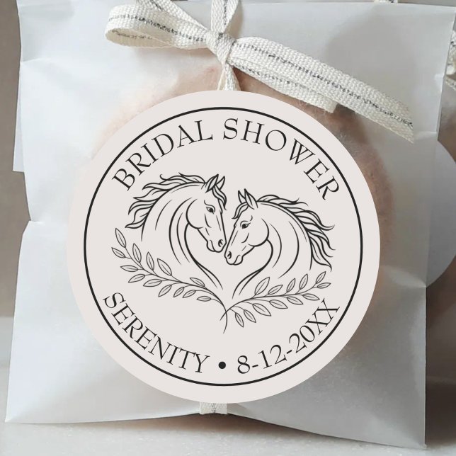 Adesivo Elegante Casamento de Cavalo Russo Obrigado (Criador carregado)