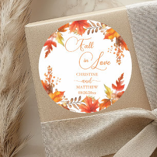 Adesivo Elegante Casamento Floral Boho de Outono