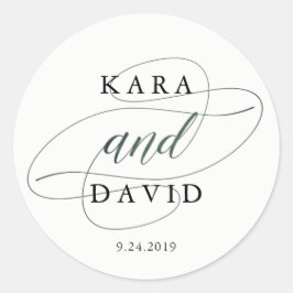 Adesivo Elegante | Casamento Verde Profundo