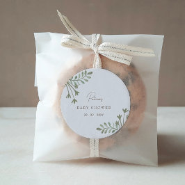 Adesivo Elegante Chá de fraldas Botânico Russo