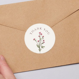 Adesivo Elegante Chá de panela Verde Rosa, Agradeço