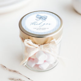 Adesivo Elegante Clasic Gingham Blue Arco Chá de fraldas