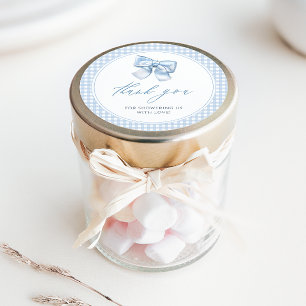 Adesivo Elegante Clasic Gingham Blue Arco Chá de fraldas