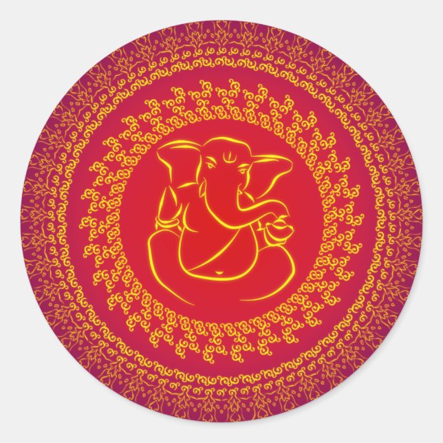 Adesivo Elegante Classy Ganesh/ Indian God Sticker (Frente)
