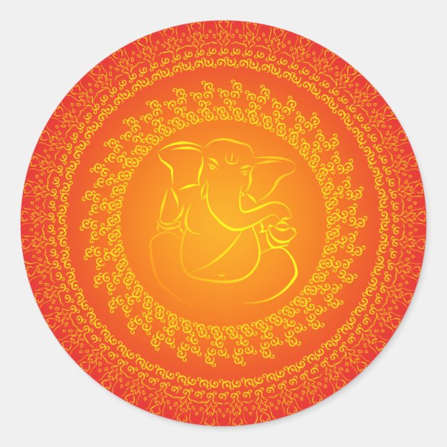 Adesivo Elegante Classy Ganesh/ Indian God Sticker (Frente)