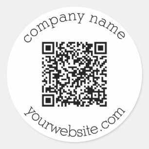Adesivo Elegante Código QR Personalizado Moderno & Rótulo