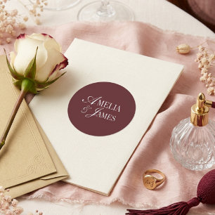 Adesivo Elegante Conjunto de Casamento Minimalista Caberne