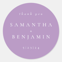 Adesivo Elegante Coordenada De Lilás Casamento Clássico Ro