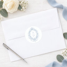 Elegante Crista de Monograma Floral para Casamento